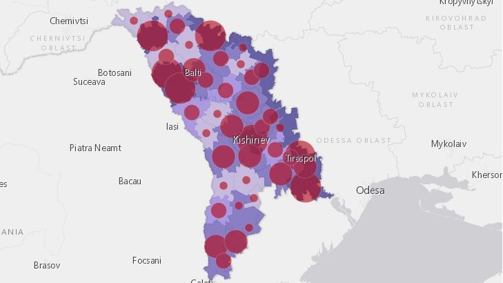 (hartă) Din ce raioane sunt cele 3 408 persoane infectate cu COVID-19 în Moldova