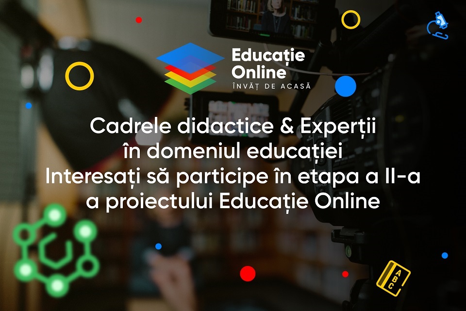 Cadrele didactice din țară sunt invitate să participe în etapa a II-a a proiectului Educație Online