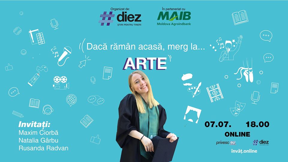 Dacă rămâi acasă, poți merge la Arte. La evenimentul online organizat de #diez, vei afla mai multe despre asta