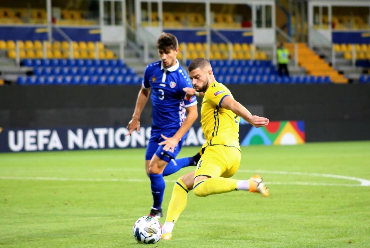 Naționala Moldovei de fotbal a făcut egal cu Kosovo, scor 1-1