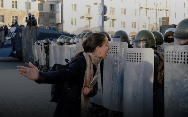 La protestul din Belarus de duminică au fost arestați peste 150 de oameni