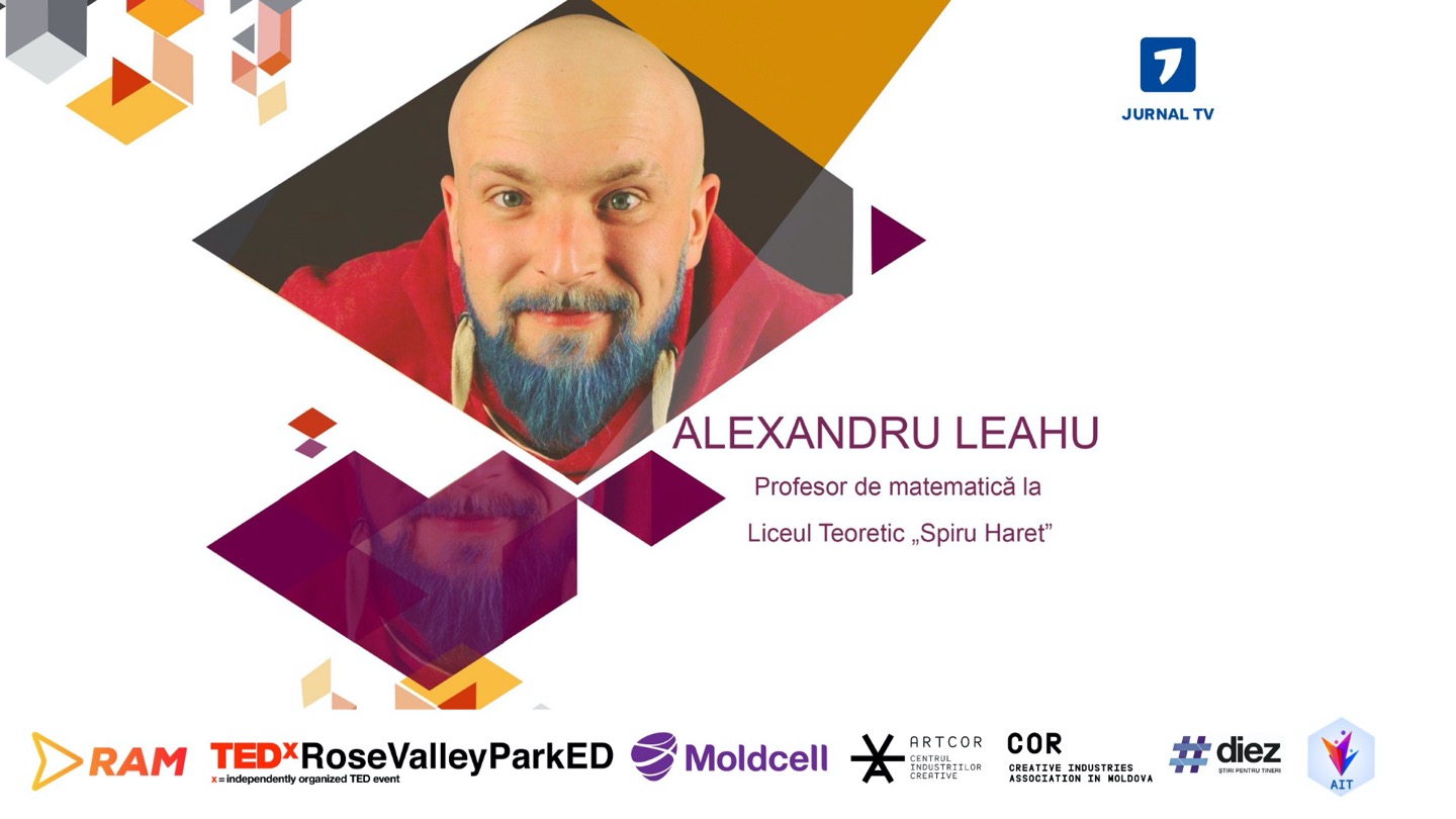 Alex Leahu va fi speaker la TEDxRoseValleyParkED. Despre ce va fi discursul său