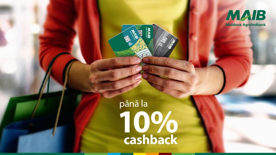 Achită cu cardurile din colecția GAMA și primește până la 10 % cashback