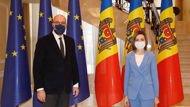 Urmărește conferința de presă susținută de președinta Republicii Moldova, Maia Sandu, și președintele Consiliului European, Charles Michel