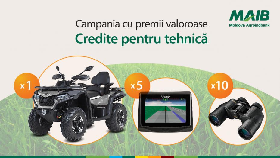 Ia un credit pentru utilaj agricol și participă la o tombolă cu premii valoroase