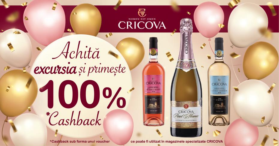 Vă doriți un weekend revigorant și memorabil? Pentru o excursie la Cricova primiți cashback 100 %