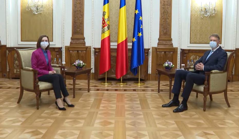 (video) Președinta Maia Sandu s-a întâlnit cu Klaus Iohannis la București