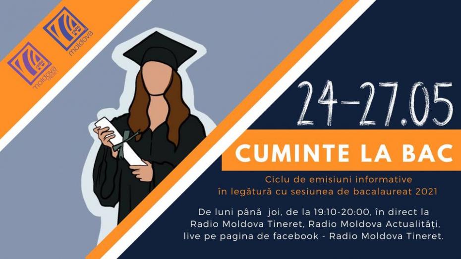 Vrei să afli răspunsuri la întrebările referitoare la sesiunea de BAC? Vezi cum poți asculta emisiunea „CuMinte la BAC 2021”