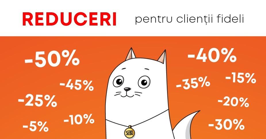 Acum, pentru fiecare credit repetat de la SEBO ai o reducere