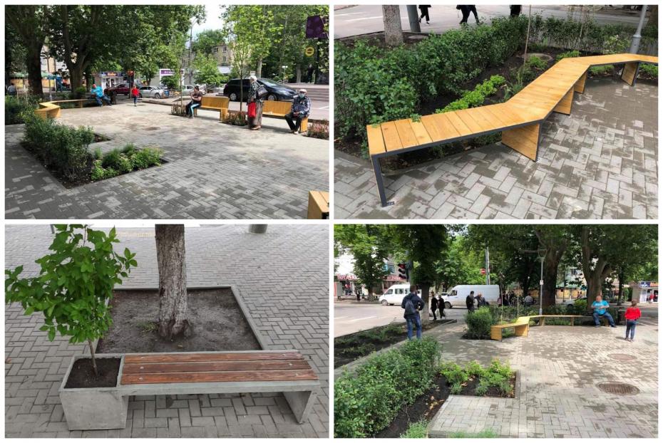 (foto) Un scuar din sectorul Botanica a fost reabilitat și amenajat. În cadrul acestuia, urmează și instalarea unui bust