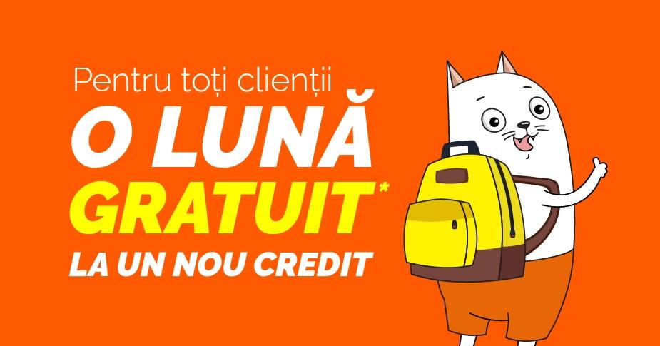 La SEBO toți clienții au o lună gratuită* la un nou credit