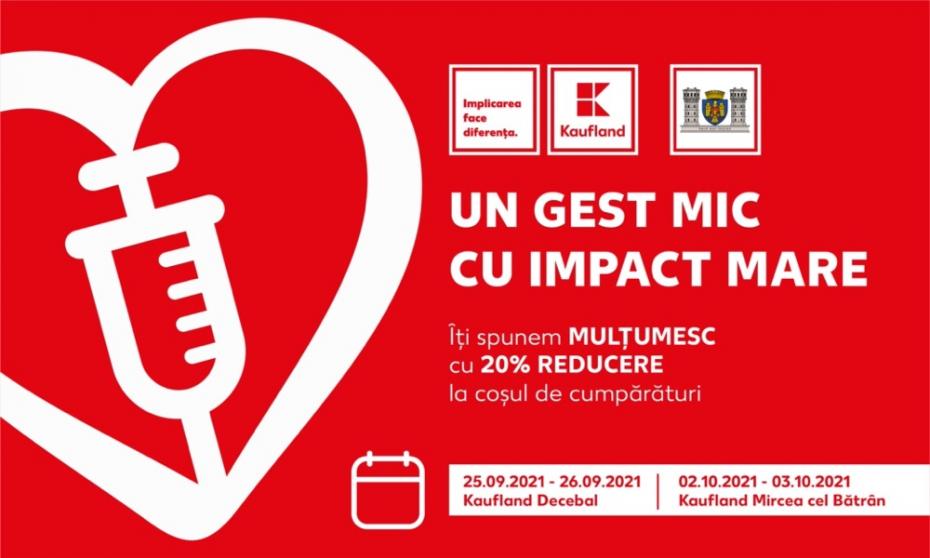 Campanie de imunizare: te vaccinezi și primești 20 % reducere la coșul de cumpărături în magazinele Kaufland Moldova