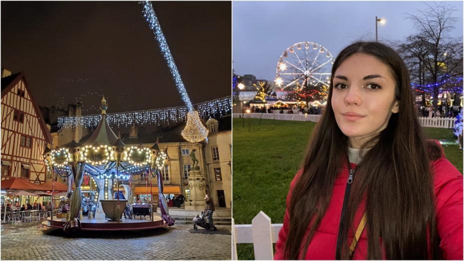 (foto) Universitatea #diez. Corina Musteață ne arată luminițele de Crăciun din Dijon, Franța