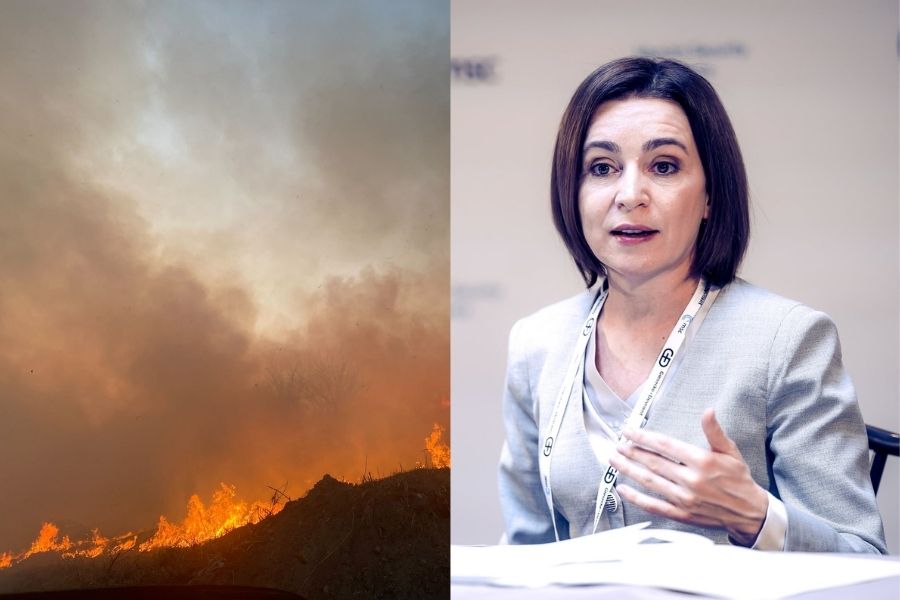 Maia Sandu solicită parlamentului sancțiuni mai dure pentru toți cei care cauzează incendii de vegetație uscată