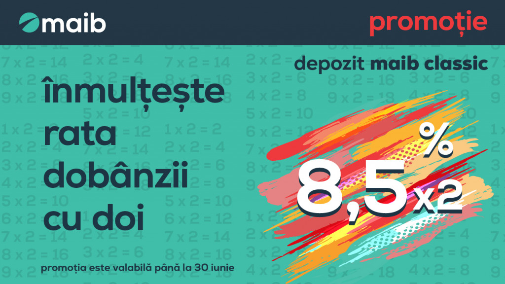 Deschide un depozit la maib și înmulțește rata dobânzii cu doi