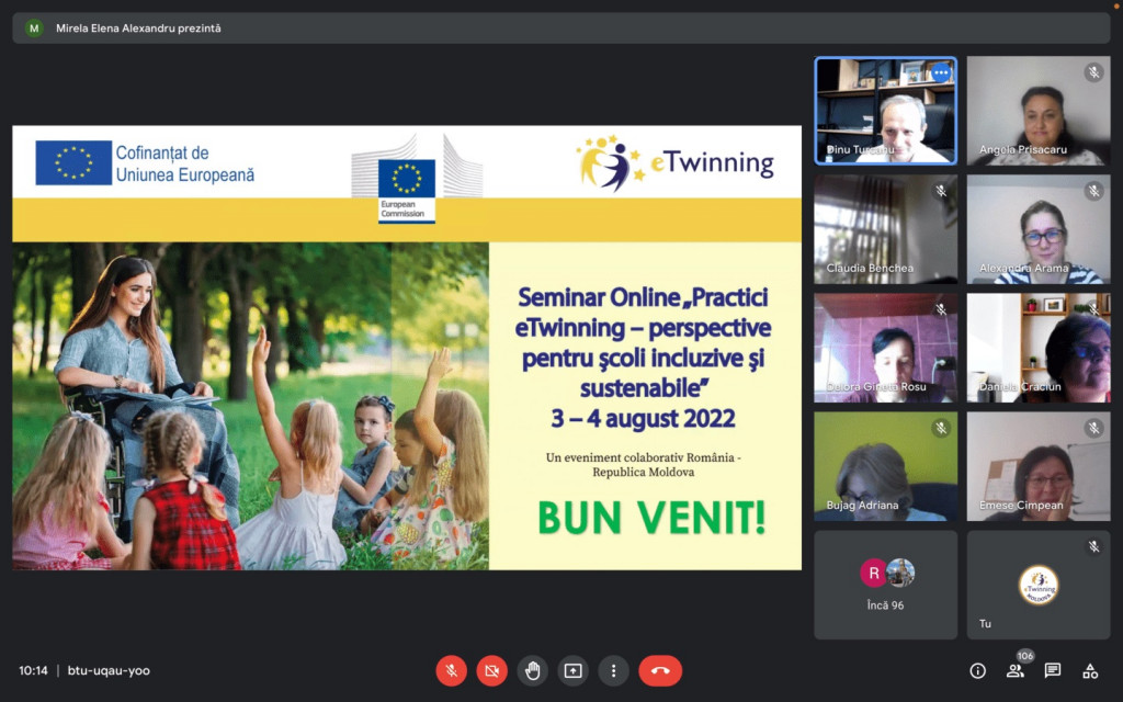 Birourile Naționale de Asistență eTwinning România și Moldova au organizat seminarul „Practici eTwinning – perspective pentru școli incluzive și sustenabile”