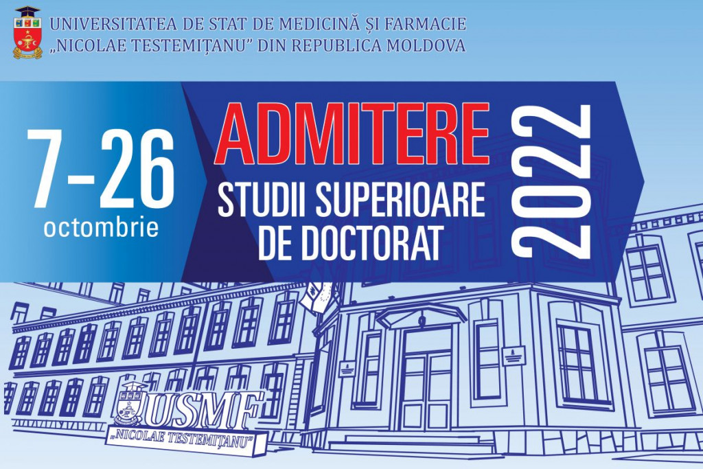 USMF a lansat concursul de admitere la studii superioare de doctorat