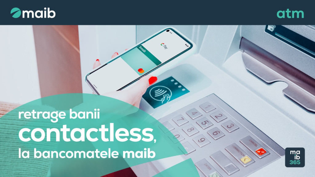 Retrage bani de la bancomatele maib cu smartphone-ul sau ceasul smart