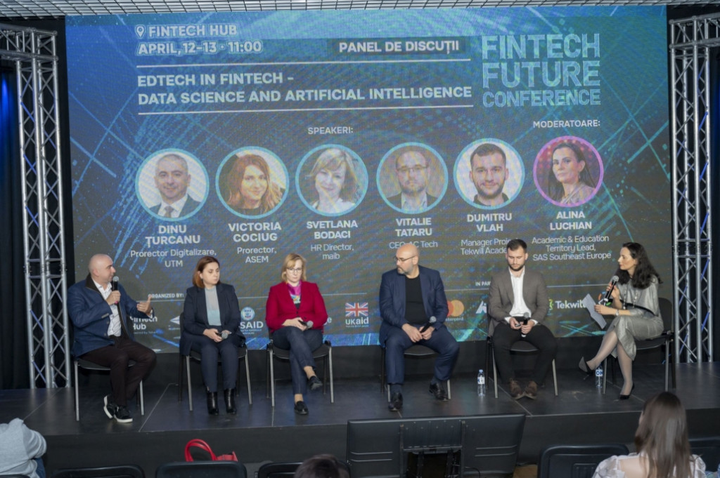 La Fintech Future Conference, Dinu Țurcanu a reiterat tendința UTM de a-și consolida statutul de cea mai inovativă și tehnologizată universitate din țară