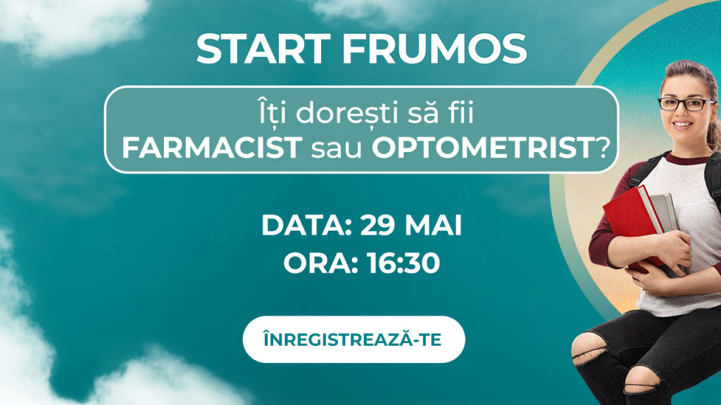 Ești interesat(ă) să studiezi Farmacie sau Optometrie? Farmacia Felicia te invită la un eveniment unde îți va răspunde la toate curiozitățile despre aceste domenii