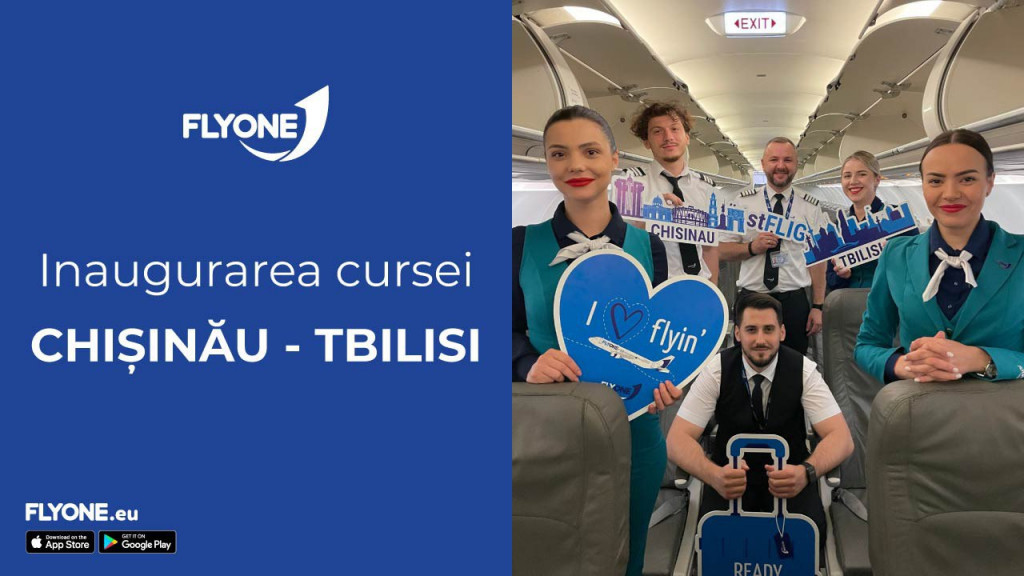 FLYONE a lansat zboruri directe din Chișinău spre Tbilisi