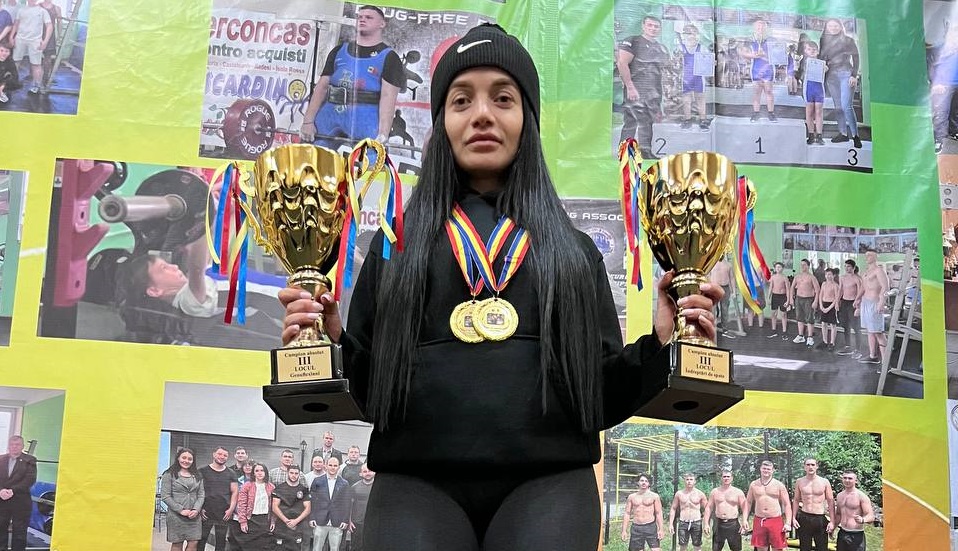 (foto) O sportivă din Fălești ne povestește cum a reușit să devină campioană națională la powerlifting