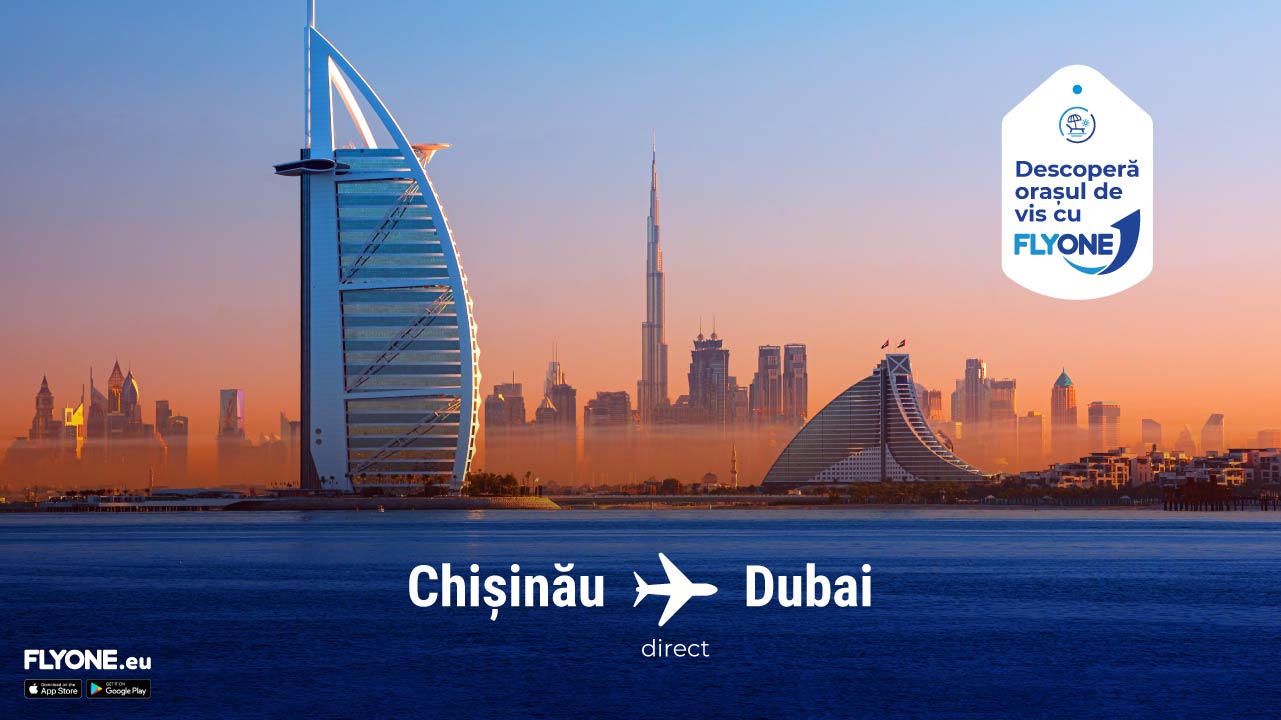 Chișinău – Dubai: zboruri directe cu FLYONE