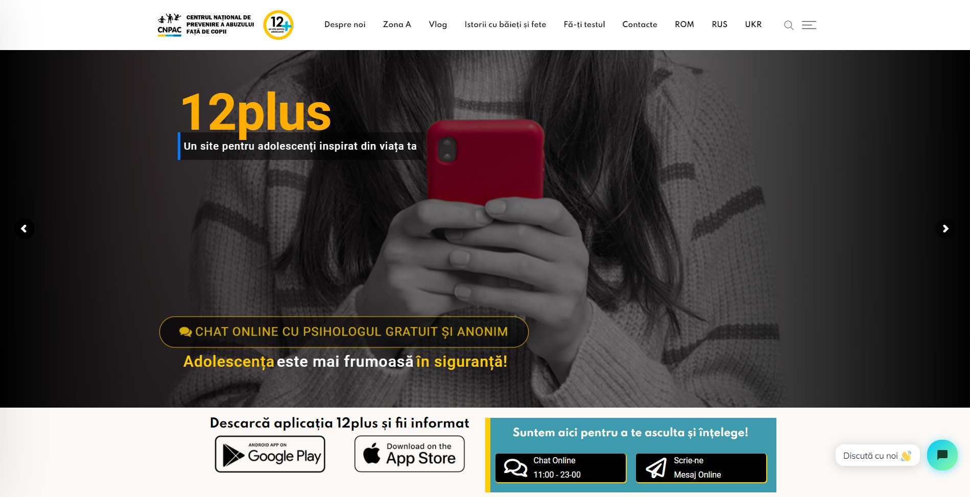 12plus.md – discută online cu un psiholog, gratuit și confidențial