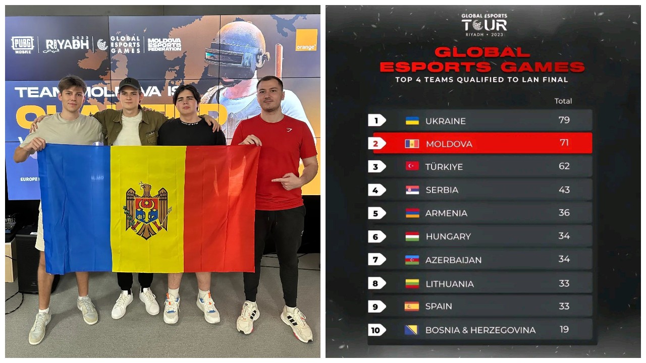 (foto) Echipa Națională a Moldovei a obținut locul 2 la Campionatul European de PUBG Mobile