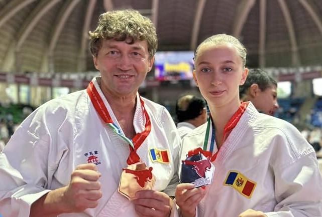 O nouă medalie pentru Moldova! Oleg Abalin a cucerit aurul la Mondialul Master Kumite de Karate