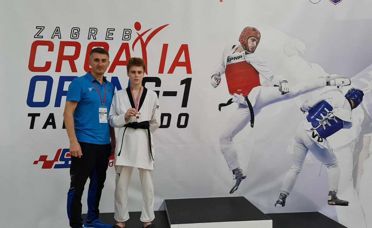 Luptătorul moldovean Artiom Roșca a cucerit medalia de argint la turneul internațional de taekwando din Croația