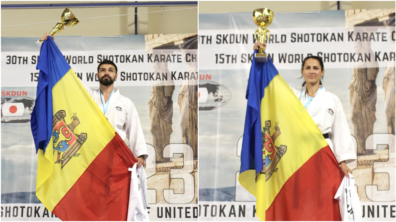 (foto) Sportivii noștri au câștigat trei medalii de aur la Campionatul Mondial de Karate Shotokan din Grecia