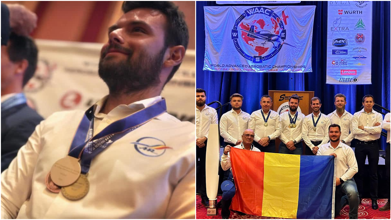 Un român a devenit unul dintre cei mai buni piloți din lume la Campionatul Mondial pentru Piloți Acrobați WAAC 2023