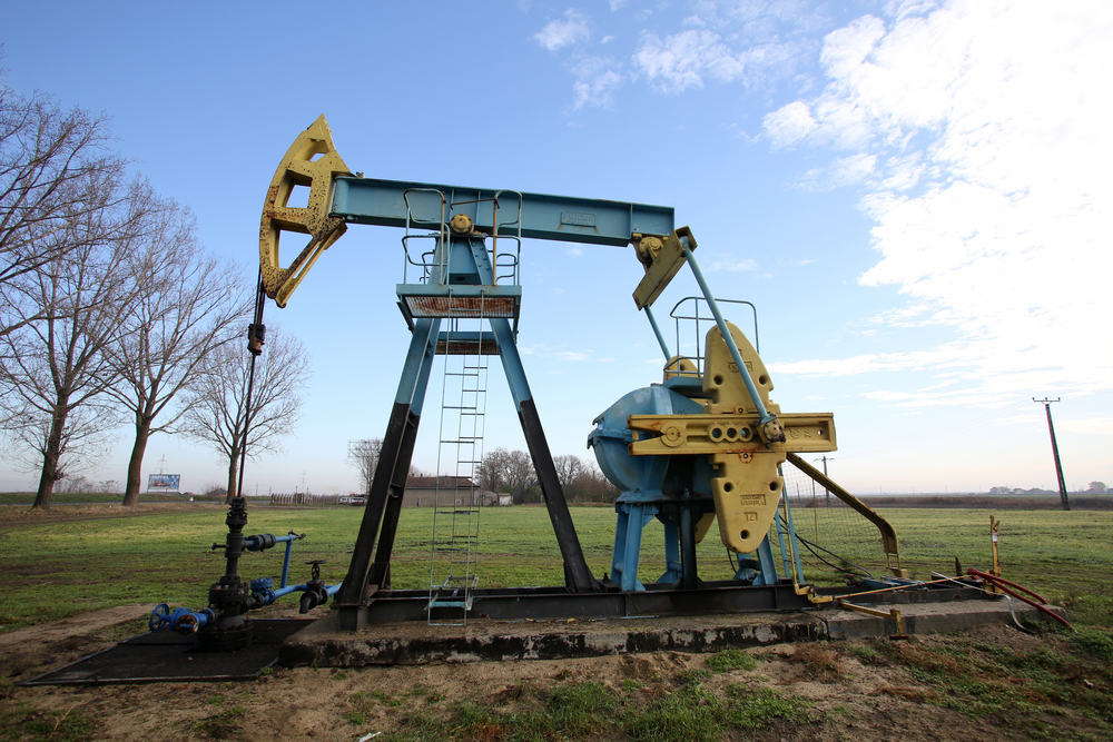 Arad,,Romania,-,Friday,,December,5,,2014:,A,Pumpjack,Pumps