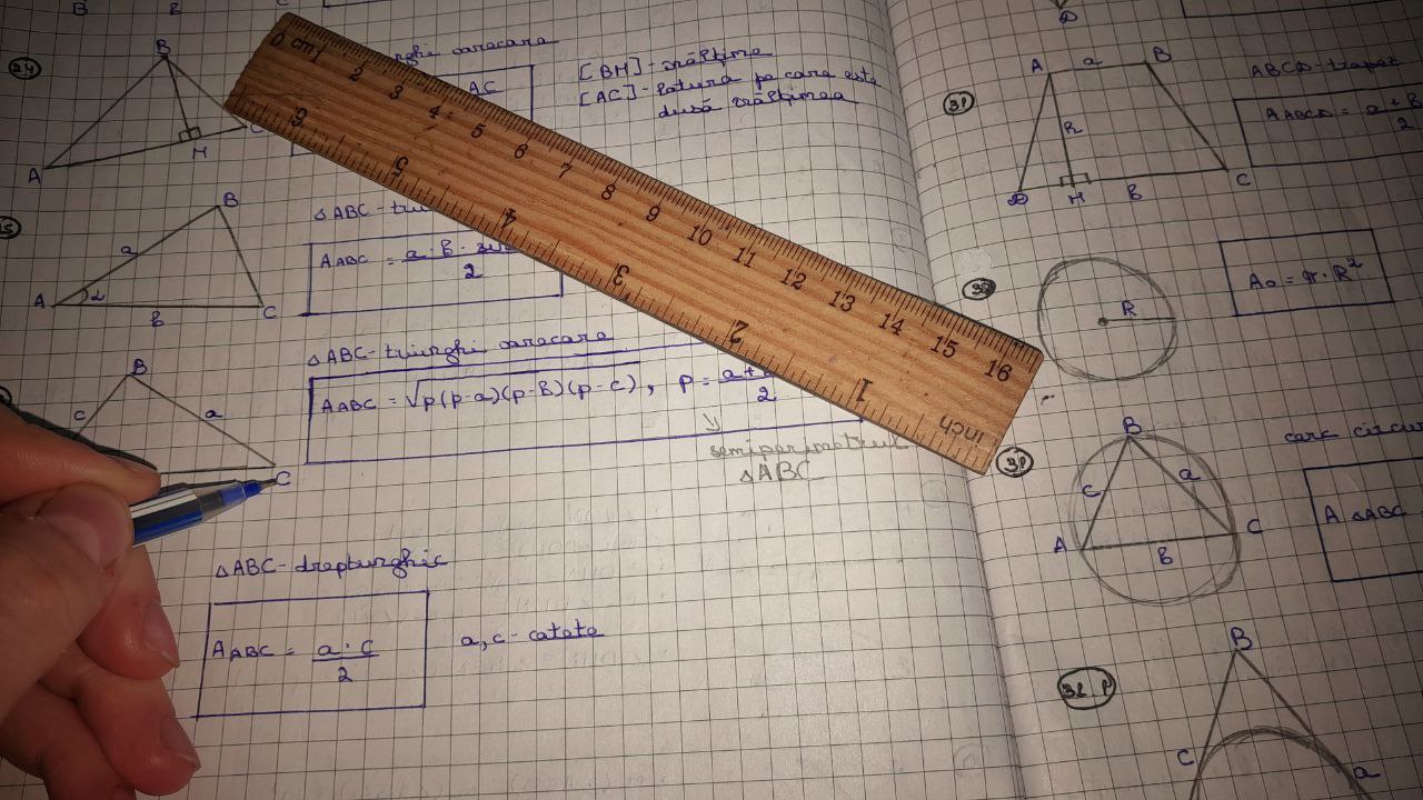 BAC 2024. Care sunt formulele ariilor poligoanelor frecvent întâlnite la examenul de bacalaureat la matematică