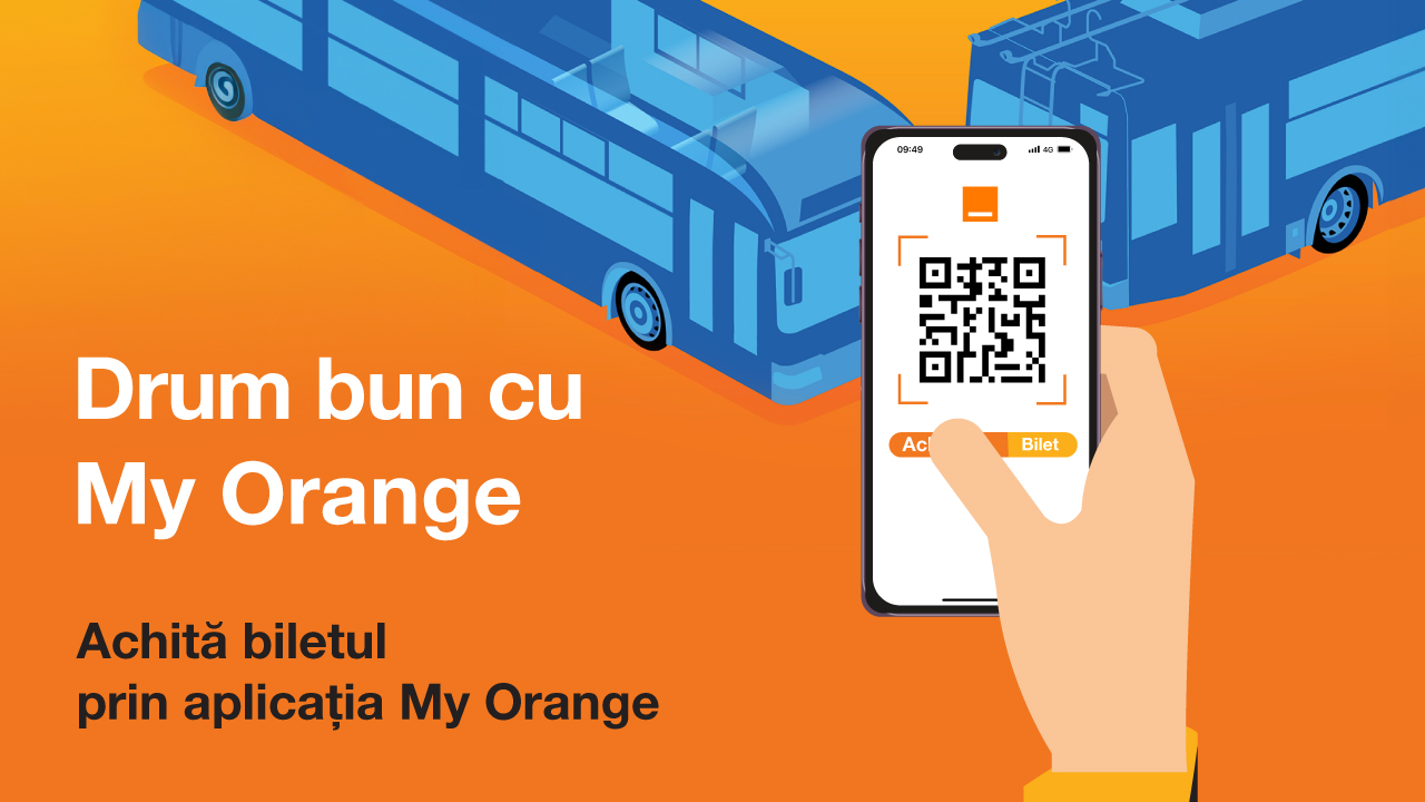 Acum la Orange poți achita biletul în transportul public prin aplicația My Orange