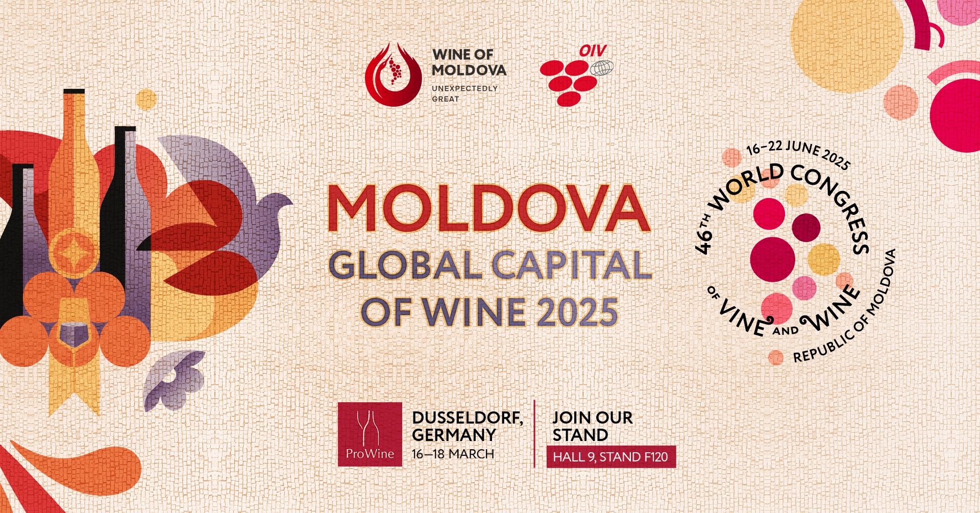 Vinul Moldovei, în centrul atenției mondiale la Prowein 2025: Moldova se pregătește să devină capitala vinicolă a lumii