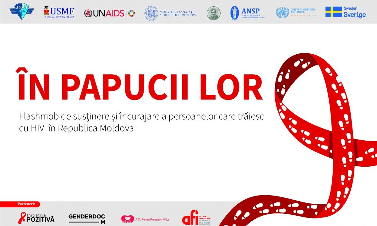 „În papucii lor” – flashmob de susținere a persoanelor diagnosticate cu HIV