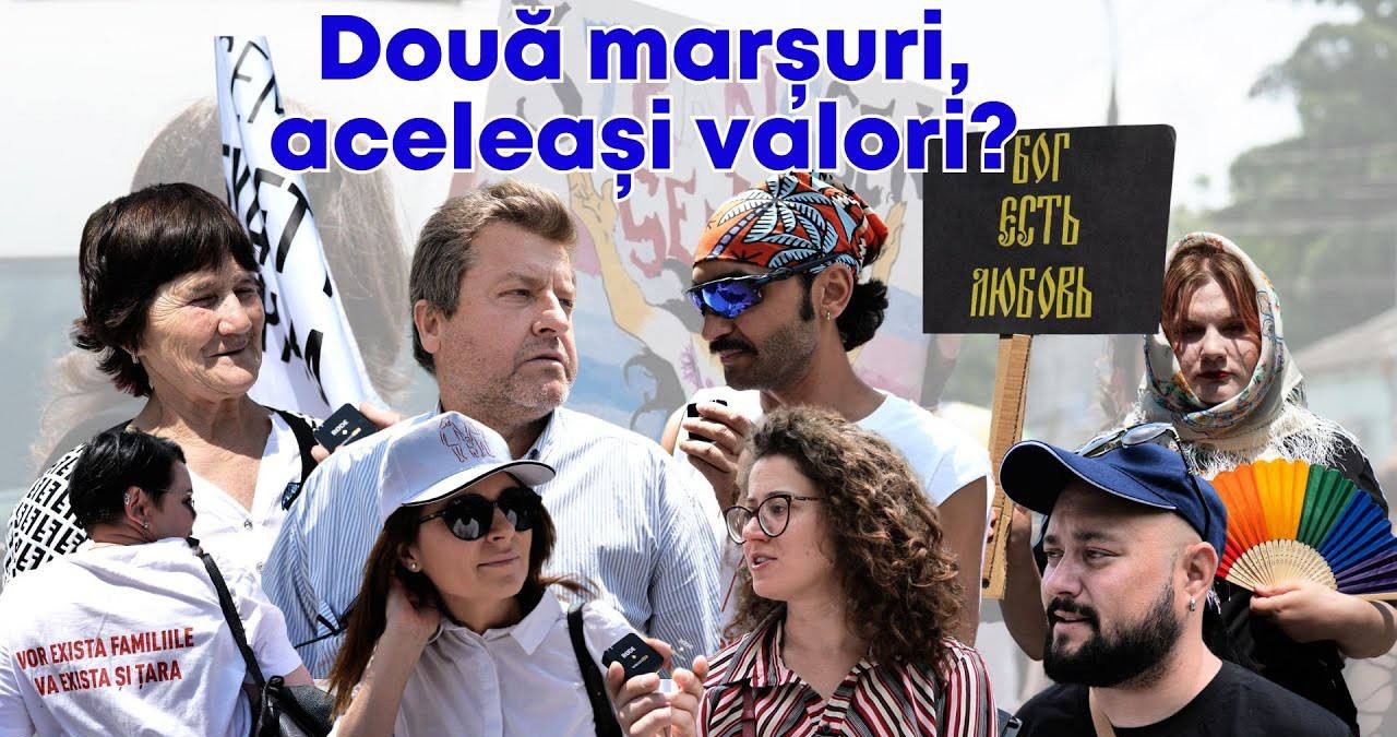 (video) Două marșuri, aceleași valori? Cum s-au desfășurat Pride și Marșul Familiei