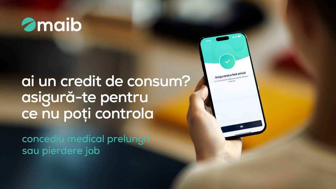 Maib lansează opțiunea de asigurare pentru creditele de consum existente – protecție garantată în situații dificile